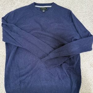 Magaschoni Men's Deep Blue cashmere Crewneck Sweater